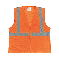 PIP Zipper Safety Vest, X-Large, Hi-Viz Orange (PID302MVGZORXL)