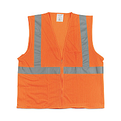 PIP Zipper Safety Vest, X-Large, Hi-Viz Orange (PID302MVGZORXL)