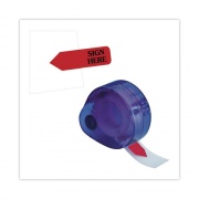Redi-Tag "Sign Here" Page Flag Dispenser Refill Rolls, 0.56" Wide, Red, 120/Roll, 2 Rolls/Pack (93002)