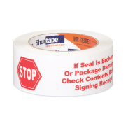 Shurtape HP 240 Packing Tape, 1.88" x 109.36 yds, White with Red Print, 36/Carton (124152)