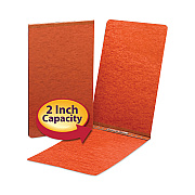 Smead Prong Fastener Premium Pressboard Report Cover, Two-Piece Prong Fastener, 2" Capacity, 8.5 x 14, Red/Red, 25/Box (SMD81732BX)