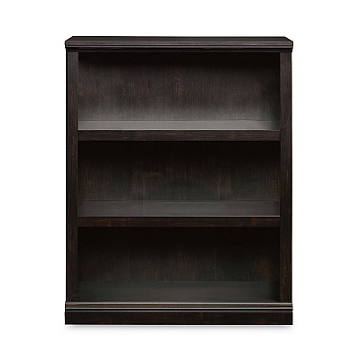 Sauder Select Collection Bookcase, Three-Shelf, 35.37w x 13.22d x 69.76h, Estate Black (SWC420175)