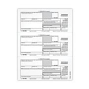 TOPS 1099-NEC Tax Forms, Fiscal Year: 2021, One-Part (No Copies), 8.5 x 3.67, 3 Forms/Sheet, 50 Forms Total (LNECRECS)