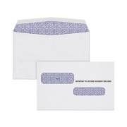 TOPS Gummed Double Window Tax Form Envelope, Commercial Flap, Gummed Closure, 5.75 x 9, White, 100/Pack (W2CENVBS)
