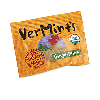 VerMints Organic Mints/Pastilles, Gingermint, 2 Mints/0.7 oz Individually Wrapped, 100/Box (VEMVNT00994)