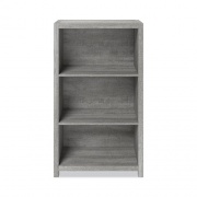Whalen Fallbrook Bookcase, Three-Shelf, 28w x 14d x 48.25h, Smoked Ash/Rustic Warm Gray (SPUSFBBKGM)