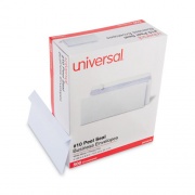 Universal Peel Seal Strip Business Envelope, #10, Square Flap, Self-Adhesive Closure, 4.25 x 9.63, White, 500/Box (36105)