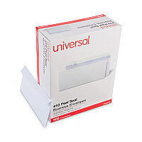 Universal Peel Seal Strip Security Tint Business Envelope, #10, Square Flap, Self-Adhesive Closure, 4.25 x 9.63, White, 500/Box (UNV36105)