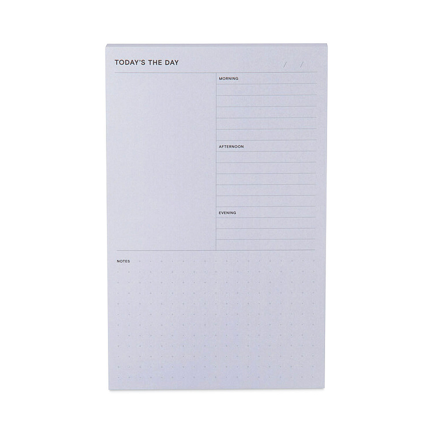 Noted by Post-it Brand Adhesive Daily Planner Sticky-Note Pads, Daily Planner Format, 4.9" x 7.7", Gray, 100 Sheets/Pad (MMM58GRY)