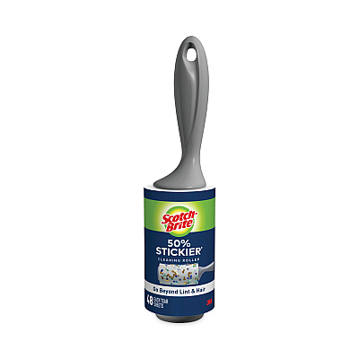 Scotch-Brite Lint Roller, Extra Sticky, Heavy-Duty Handle, 48 Sheets/Roll (MMM830RS48)