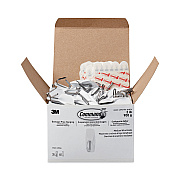 Command General Purpose Hooks, Medium, Metal, White, 2 lb Capacity, 35 Hooks and 40 Strips/Pack (MMM17065S35NA)
