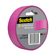 Scotch Expressions Masking Tape, 3" Core, 0.94" x 20 yds, Fuchsia (MMM3437PNK)