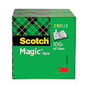 Scotch Magic Tape Refill, 3" Core, 0.5" x 72 yds, Clear, 2/Pack (MMM8102P1272)