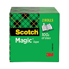 Scotch Magic Tape Refill, 3" Core, 0.5" x 72 yds, Clear, 2/Pack (MMM8102P1272)