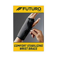 FUTURO Adjustable Reversible Splint Wrist Brace, Fits Wrists 5.5" to 8.5", Black (MMM10770EN)