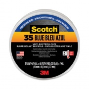 3M Scotch 35 Vinyl Electrical Color Coding Tape, 3" Core, 0.75" x 66 ft, Blue (10836)