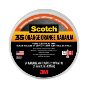 3M Scotch 35 Vinyl Electrical Color Coding Tape, 3" Core, 0.75" x 66 ft, Orange (10869)