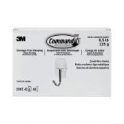 Command Clear Hooks and Strips, Small, Plastic/Metal, 0.5 lb Capacity, 40 Hooks and 48 Strips/Pack (17067CLRS40N)