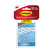 Command Assorted Refill Strips, Removable, (8) Small 0.75 x 1.75, (4) Medium 0.75 x 2.75, (4) Large 0.75 x 3.75, Clear, 16/Pack (MMM17200CLRES)