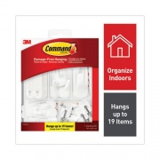 Command General Purpose Hooks, Variety Pack, Assorted Sizes, Plastic, White, 0.5, 1, 3, 5, 16 lb Capacities, 54 Pieces/Pack (17231ES)