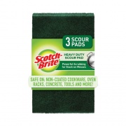 Scotch-Brite Heavy-Duty Scour Pad, 3.8 x 6, Green, 10/Carton (22310CT)