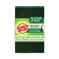 Scotch-Brite Heavy-Duty Scour Pad, 3.8 x 6, Green, 10/Carton (MMM22310CT)