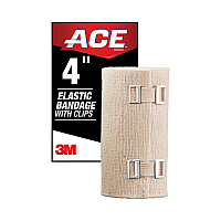 ACE Elastic Bandage with E-Z Clips, 4 x 64 (MMM207313)