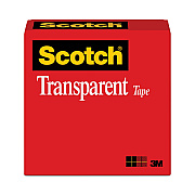 Scotch Transparent Tape, 3" Core, 0.75" x 72 yds, Transparent (MMM600342592)