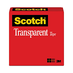 Scotch Transparent Tape, 3" Core, 0.75" x 72 yds, Transparent (MMM600342592)