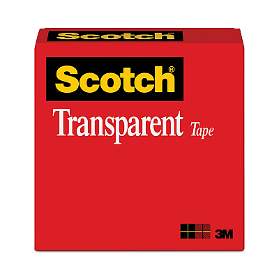Scotch Transparent Tape, 3" Core, 0.75" x 72 yds, Transparent (MMM600342592)