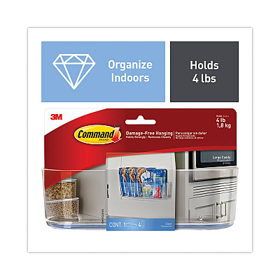 Command Large Caddy, 4 lb Capacity, 8.5"w, Clear (MMM70005143550)