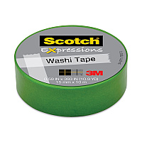 Scotch Expressions Washi Tape, 1.25" Core, 0.59" x 32.75 ft, Green (MMM70005188761)