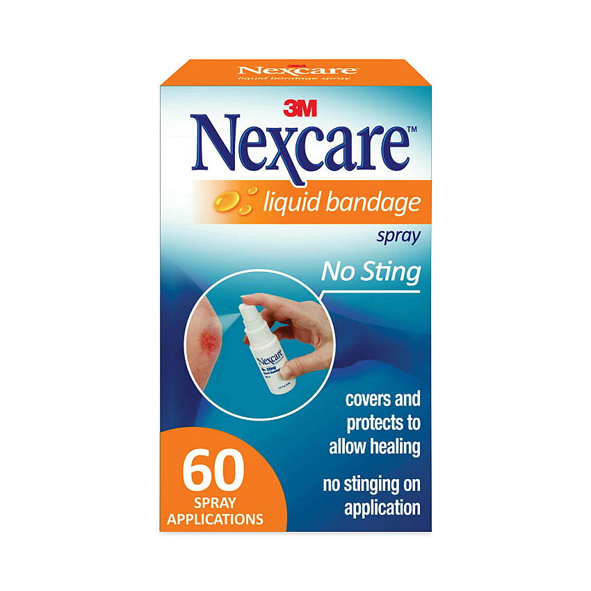 3M Nexcare No-Sting Liquid Bandage Spray, 0.61 oz (MMMLBS11803)