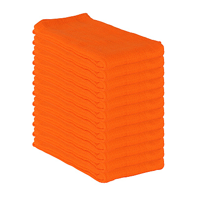 Huck Cotton Cleaning Towels 16x26 Orange, Pack Of 12 (PNP-ABSBNT-ORNG)