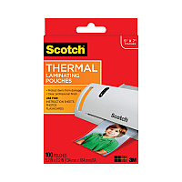 Scotch Laminating Pouches, 5 mil, 5" x 7", Clear, 100/Pack (MMMTP5903100)