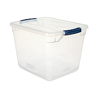 Rubbermaid Clever Store Basic Latch-Lid Container, 30 qt, 13.37" x 18.75" x 10.5", Clear (UNXRMCC300014)