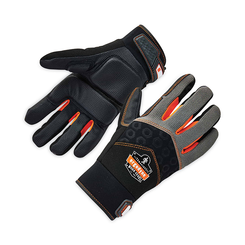 ergodyne ProFlex 9001 Full-Finger Impact Gloves, Black, 2X-Large, Pair (EGO17776)