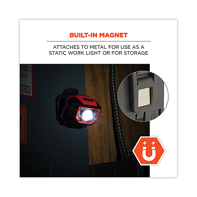 ergodyne Skullerz 8981 Hard Hat LED Light, Orange (EGO60191)
