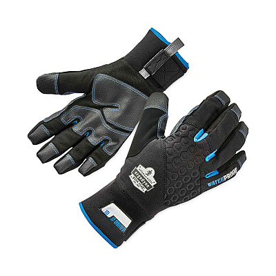 ergodyne ProFlex 818WP Thermal WP Gloves with Tena-Grip, Black, 2X-Large, Pair (EGO17386)