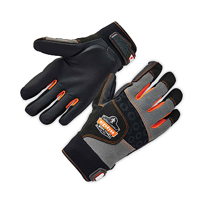 ergodyne ProFlex 9002 Certified Full-Finger Anti-Vibration Gloves, Black, Small, Pair (EGO17702)