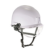 ergodyne Skullerz 8974V Class E Safety Helmet with 8991 Visor Kit, Clear Lens, 6-Point Ratchet Suspension, White (EGO60215)