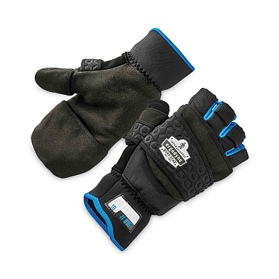 ergodyne ProFlex 816 Thermal Flip-Top Gloves, Black, Small, Pair (EGO17342)