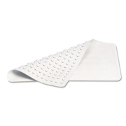 Rubbermaid Commercial Safti-Grip Latex-Free Vinyl Bath Mat, 14 x 22.5, White, 4/Carton (1982724)