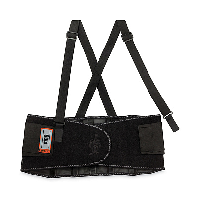 ergodyne ProFlex 100 Economy Spandex Back Support Brace, X-Large, 38" to 42" Waist, Black (EGO11385)