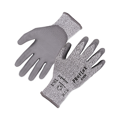 ergodyne ProFlex 7030 ANSI A3 PU Coated CR Gloves, Gray, 2X-Large, 12 Pairs/Pack (EGO10456)