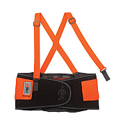 ergodyne ProFlex 100HV Economy Hi-Vis Spandex Back Support Brace, 4X-Large, 52" to 58" Waist, Black/Orange (EGO11888)