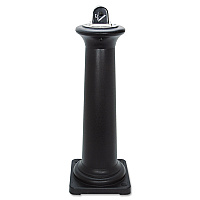 Rubbermaid Commercial GroundsKeeper Tuscan Receptacle, 22.05 gal, 13 dia x 38.38h, Black (RCP9W300BLA)