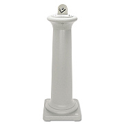 Rubbermaid Commercial GroundsKeeper Tuscan Receptacle, 22.05 gal, 13 dia x 38.38h, Sandstone (RCP9W300SST)