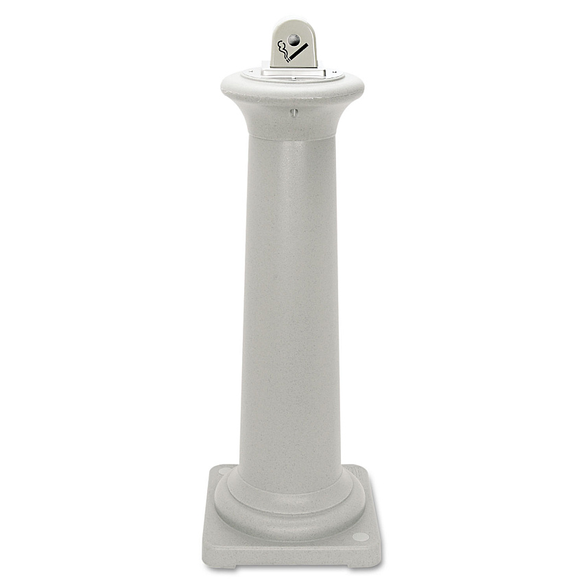 Rubbermaid Commercial GroundsKeeper Tuscan Receptacle, 22.05 gal, 13 dia x 38.38h, Sandstone (RCP9W300SST)