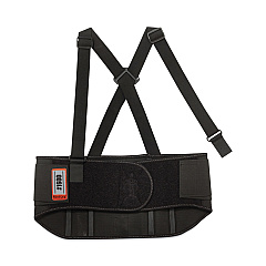 ergodyne ProFlex 1600 Standard Elastic Back Support Brace, 3X-Large, 46" to 52" Waist, Black (EGO11107)